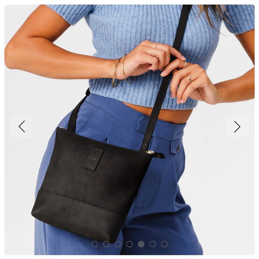 Portland Leather Festival Bag Like New Shadow Black